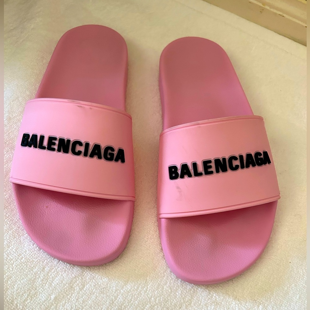 Balenciaga Pink Slide Sandals